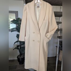 Worthington Cream Wool Long Coat size 12, NWT